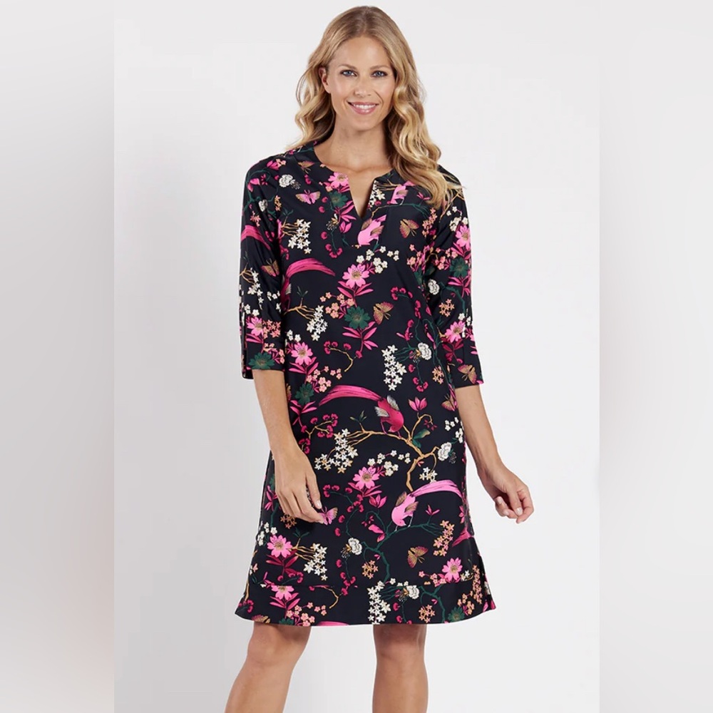 Jude Connolly Floral Black and Pink Dress